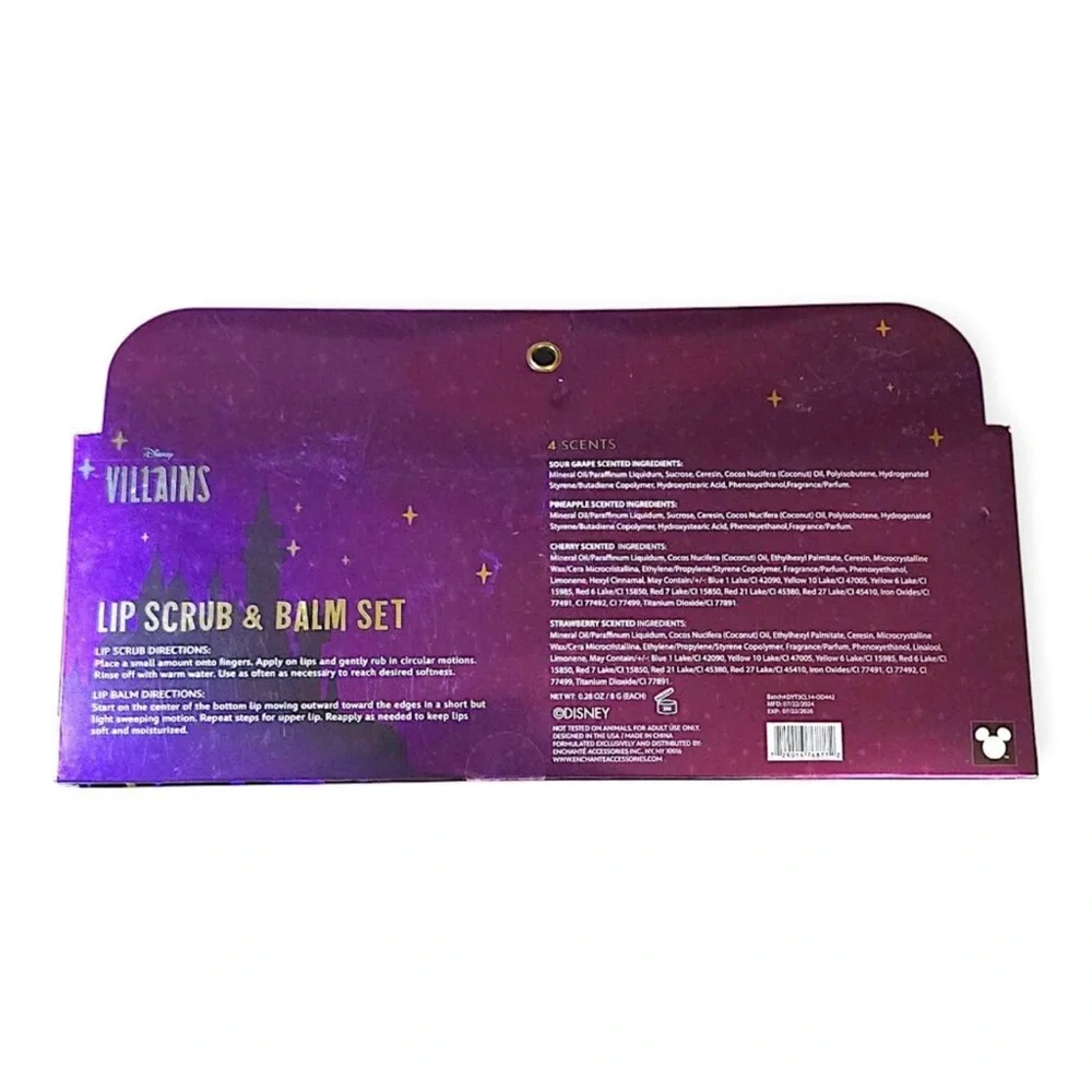 NIB Disney Villains Lip Scrub Set